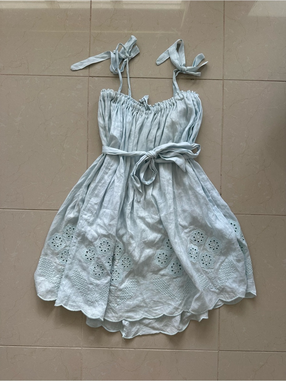 Innika Choo Nev Erontym Eyelet Hem Cotton Dress Size 3